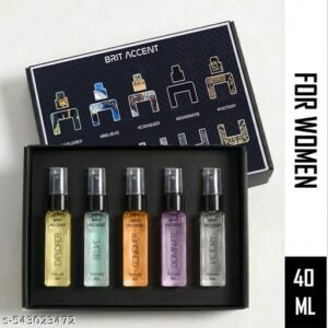 BRIT ACCENT | Perfume Gift Pack for Men | 5 x 8ml | Premium Fragrances| Eau de Toilette – 40 ml (For Men)