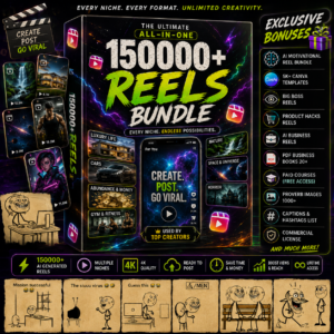 THE ULTIMATE 15,0000+ REELS BUNDLE Every Niche. Every Format. Unlimited Creativity.
