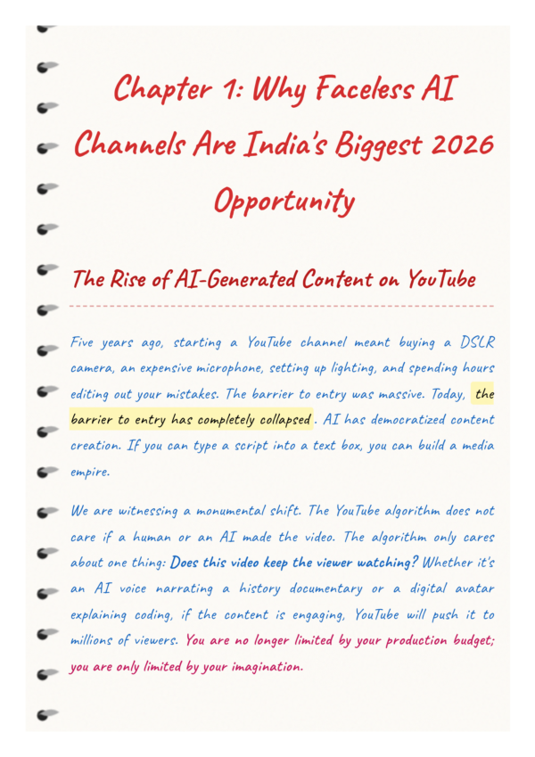 Faceless Income: Build an AI YouTube Channel & Earn in Dollars (India Edition)